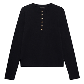 Anine Bing Alessia Long Sleeve Bluse, Sort 